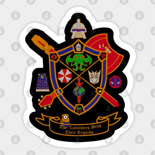 Dark Geek Crest version 2.0 Sticker by DavinciSMURF